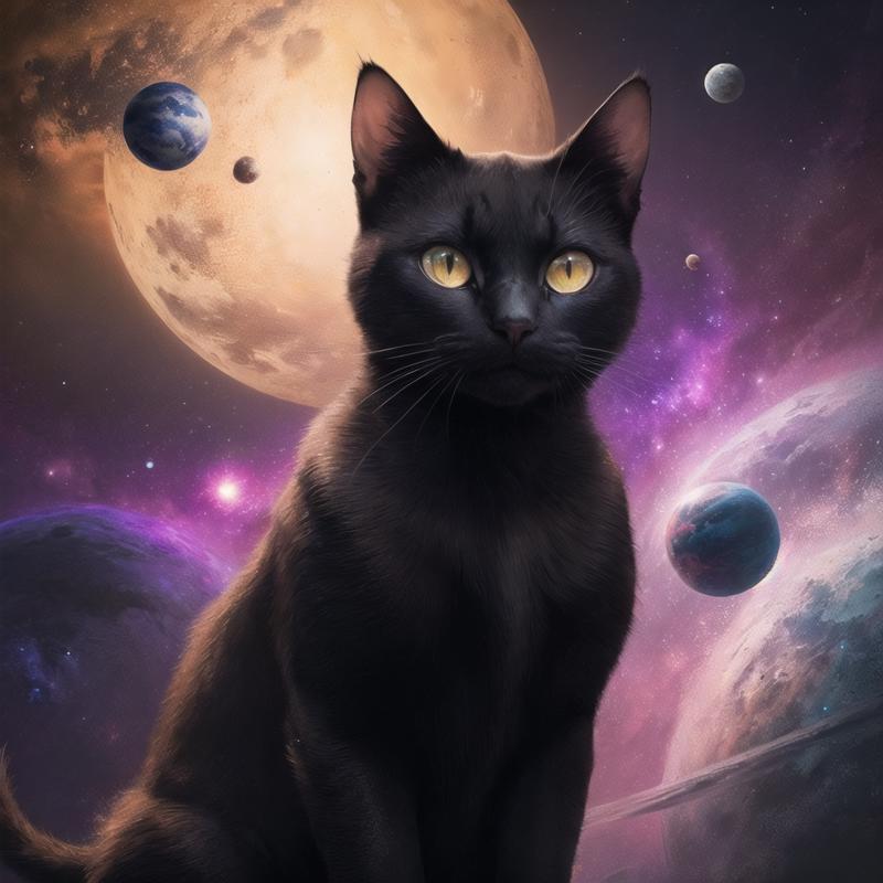 02401-838470751-((best quality)), ((masterpiece)), (detailed), ((Black cat)) ,black and white portrait of a black cat in the head of the univers.png